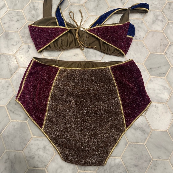 Oseree x Moda Operandi Exclusive lumiere metallic bikini - Picture 4 of 6